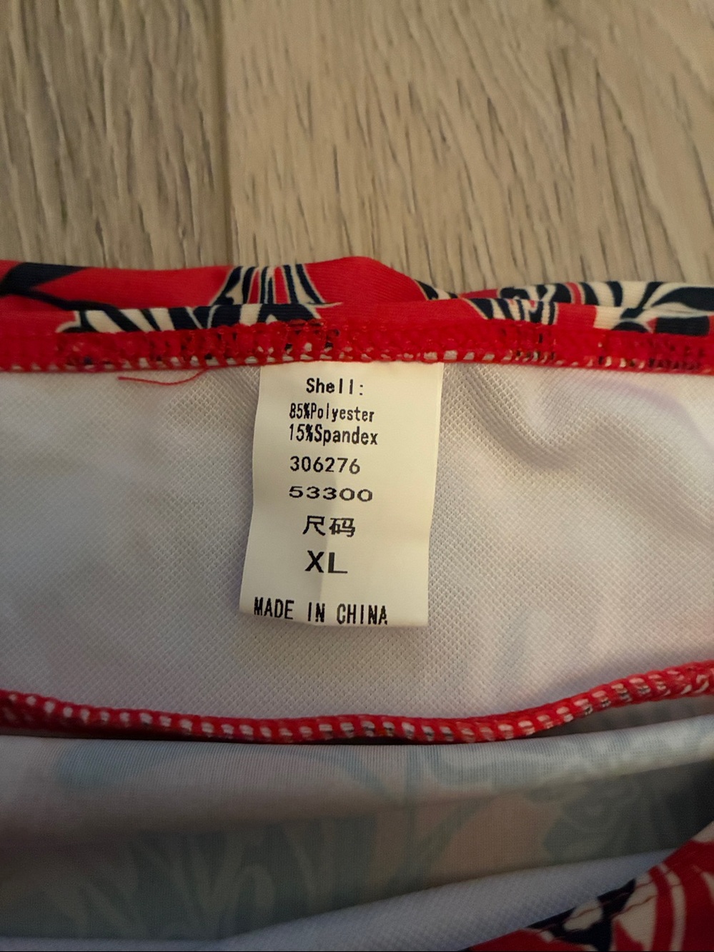 XL Red Floral Ruched Tankini Skirted 2 Piece Swimsuit NWOT - Picture 5 of 7